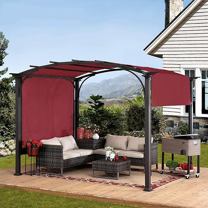 Universal Doubleton Steel Pergola Replacement Cover for Pergola Structures L-...