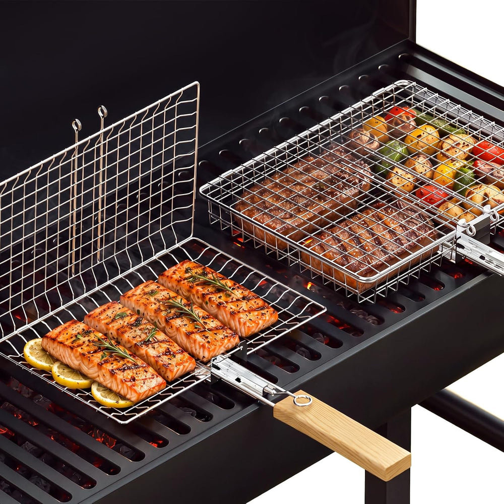 Nesting Grill Basket Set, BBQ Accessories, Outdoor Camping, Gifts for Men