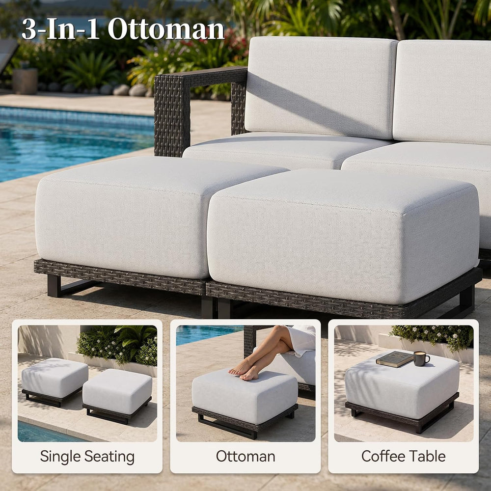 LazySunsets Patio Furniture Set with 10'' Ultra-Thick Cushions