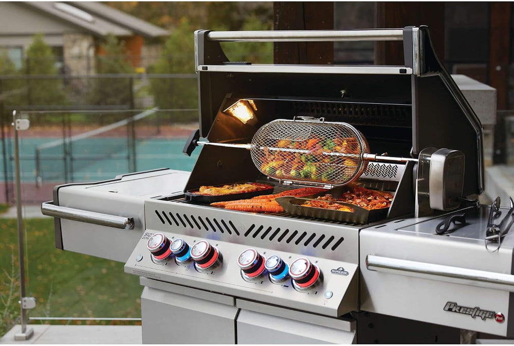Napoleon Rotisserie Grill Basket - Stainless Steel, Fits Standard Spit Rods, ...