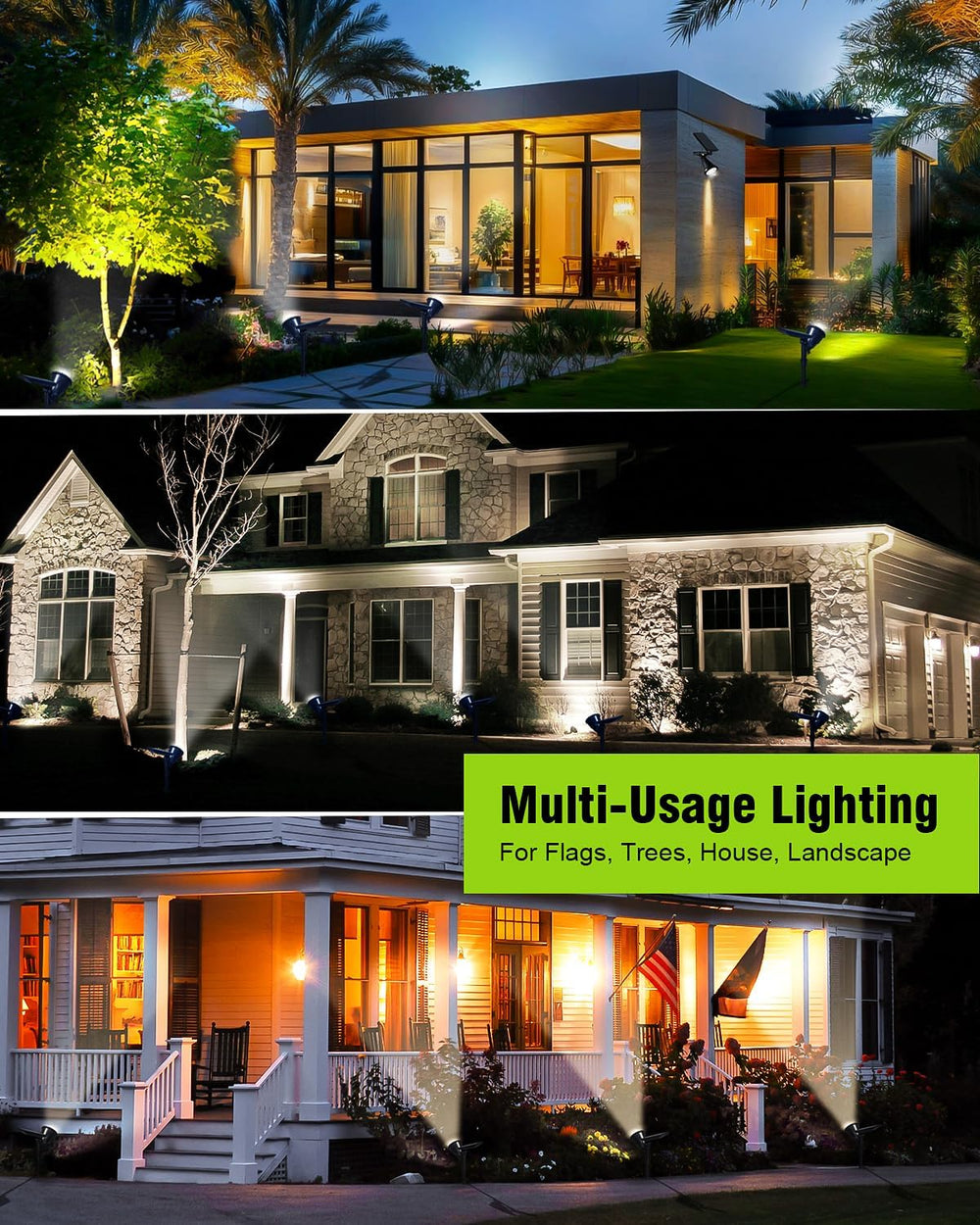 Solar Spot Lights Outdoor, 18 LED Bright Solar Powered Lights Outdoor Waterpr...