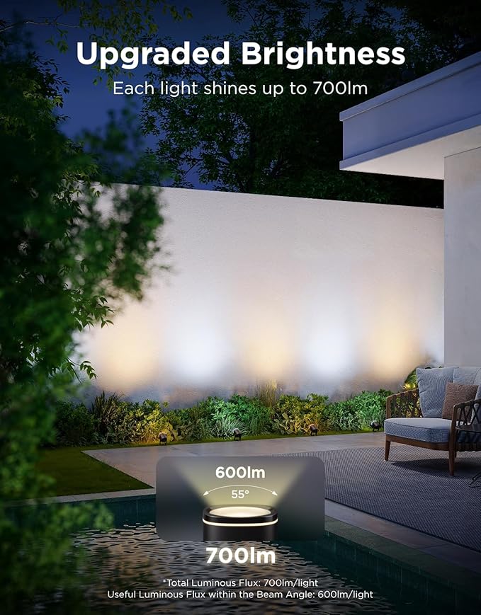 Govee Outdoor Spot Lights 2, IP67 Waterproof Spotlights, Landscape Lights Wor...