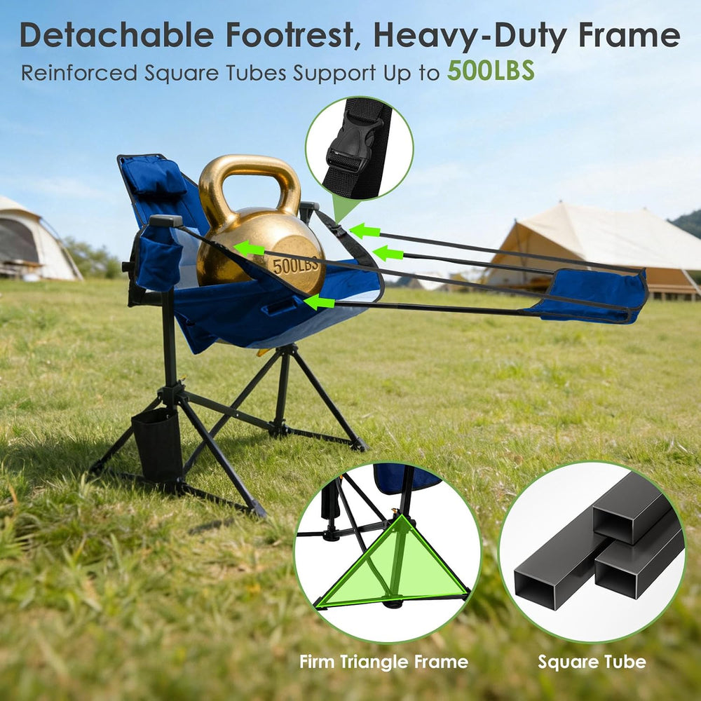 Suteck Hammock Camping Chair with Footrest,500LBS Rocking Chairs, 2Pack
