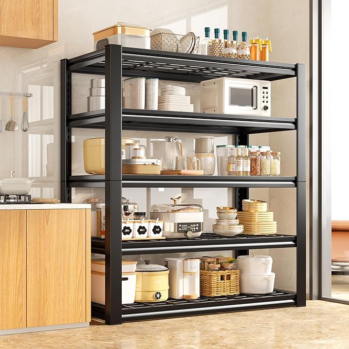 REIBII Garage Shelving 3200LBS, 5-Tier Storage Shelves, Adjustable Industrial...