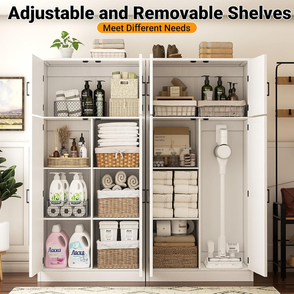 Unikito 71” Tall Kitchen Pantry Cabinet with Adjustable Shelves, 2 Pack