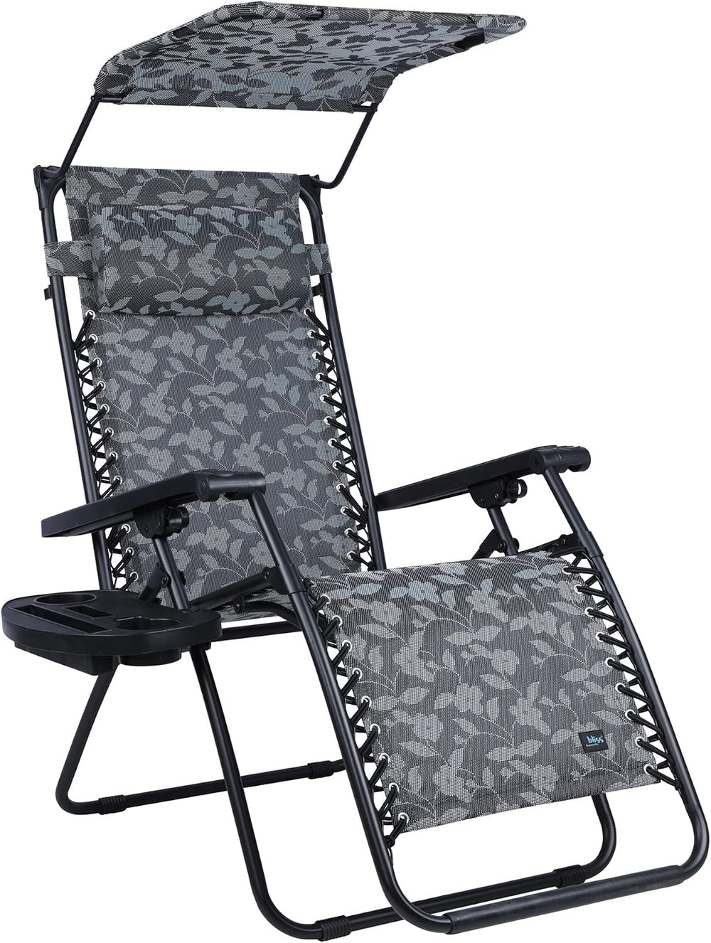 Bliss Hammocks XL Zero Gravity Lounge Chair, Platinum Flower, 30" Wide