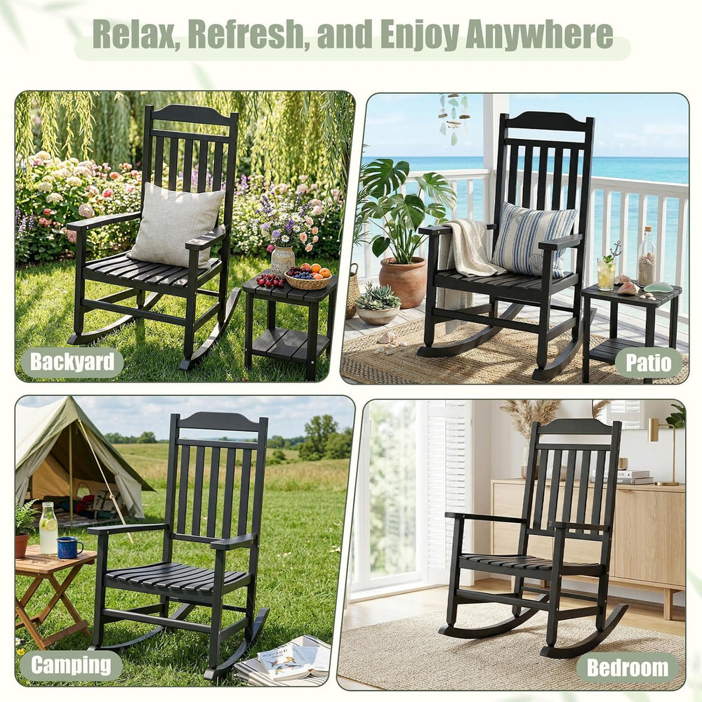Outdoor Rocking Chair, All Weather Rocking Chair Ergonomic