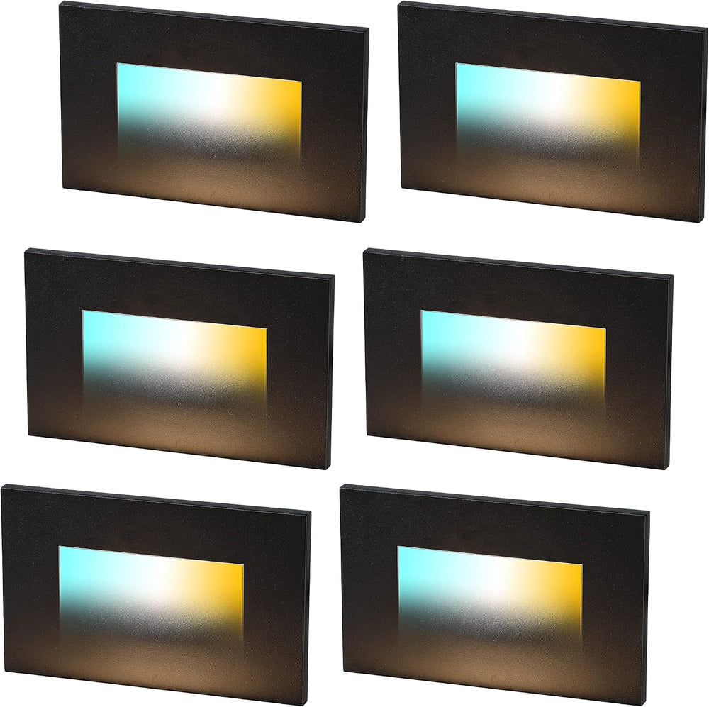 CLOUDY BAY Dimmable Upgraded 3 Color 120V LED Indoor Outdoor Step Light,3000K...