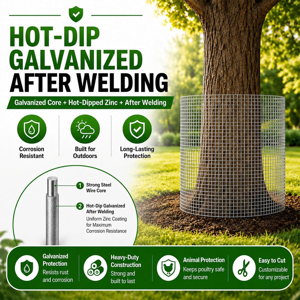 Hardware Cloth 1/2 inch Chicken Wire Fencing 48 x 100 Ft 19-Gauge | Hot-dip G...