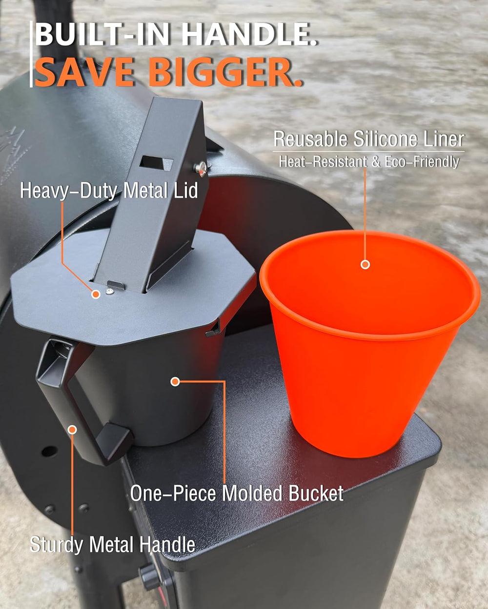 Upgraded Grease Bucket & Liner for Traeger Pellet Grill Accessories | Dur...