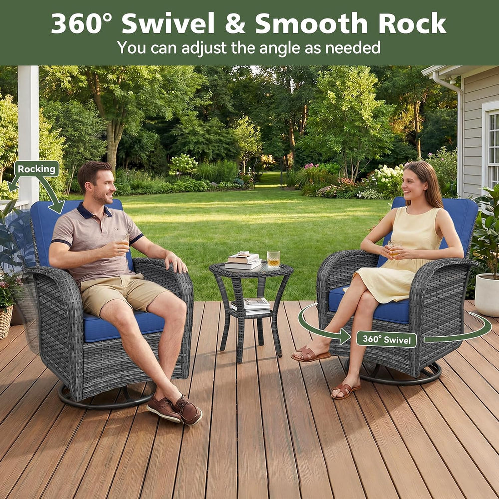 Aoxun 14 Piece Outdoor Patio Furniture Set with 44'' Fire Pit Table, ...
