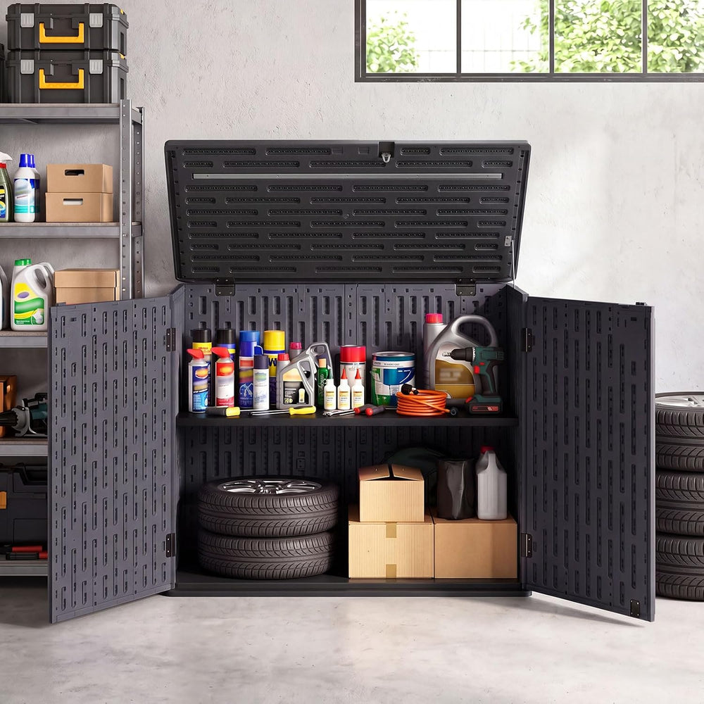 Tangkula 20 Cu.Ft Large Outdoor Storage Cabinet w/Adjustable Shelf