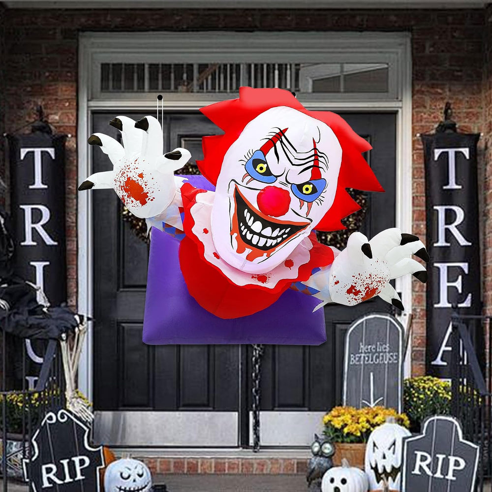 Lulu Home 4.1FT L Halloween Inflatable Clown Decoration