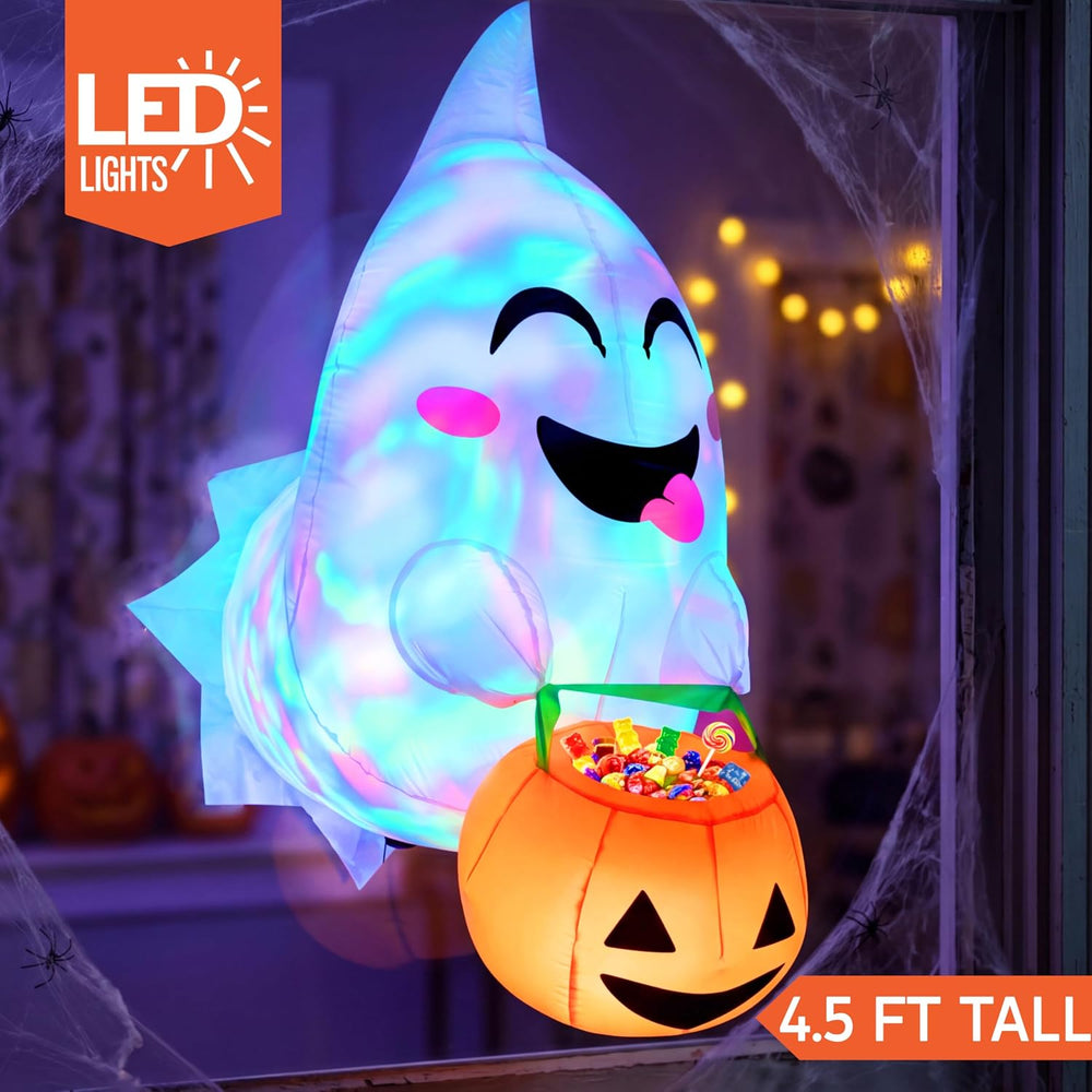 Joiedomi 4.5 ft Tall Halloween Inflatable Outdoor Decorations, Blow Up Hallow...