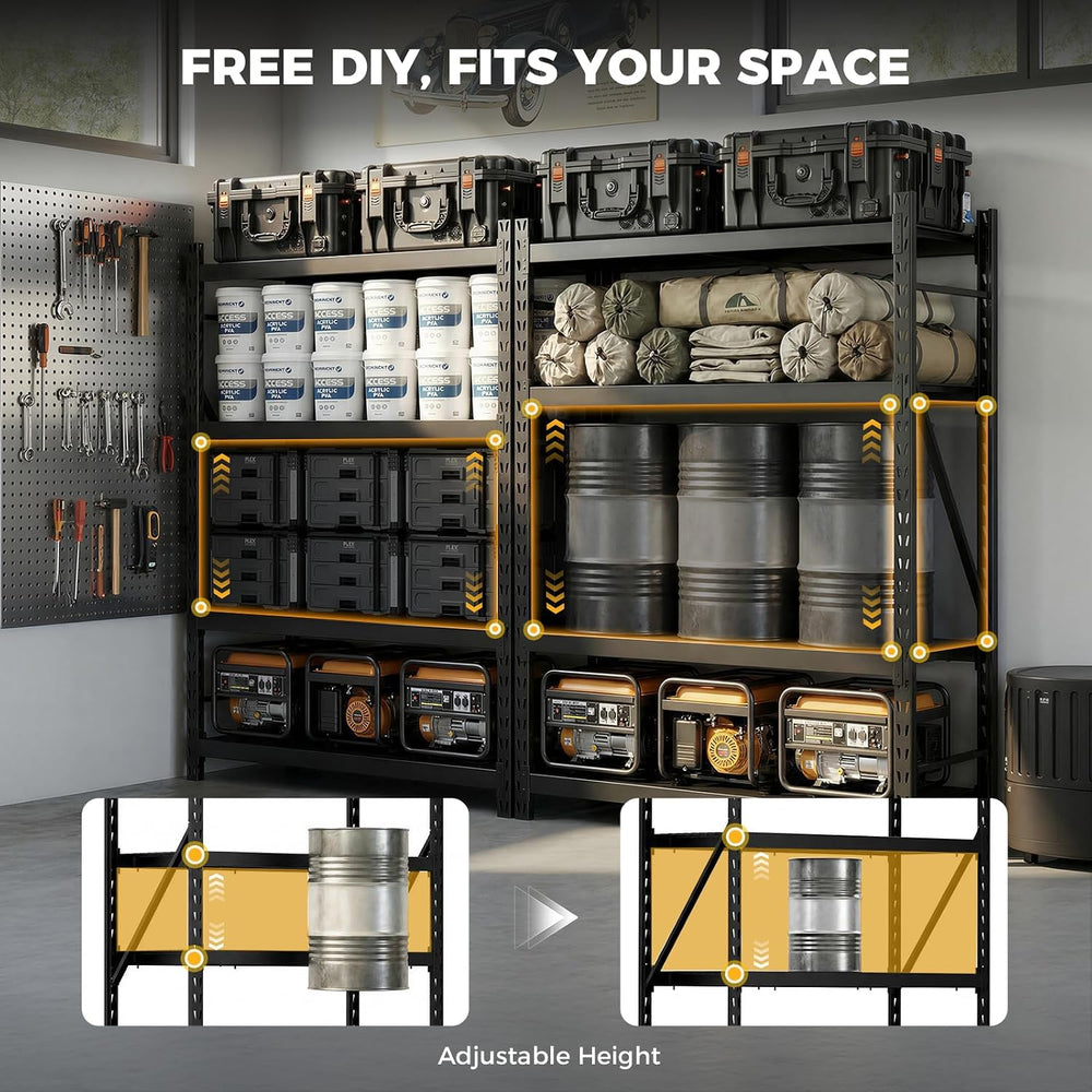 CAMMOO 6000LBS Heavy Duty Storage Shelves, 72''W x 24''D x 72...