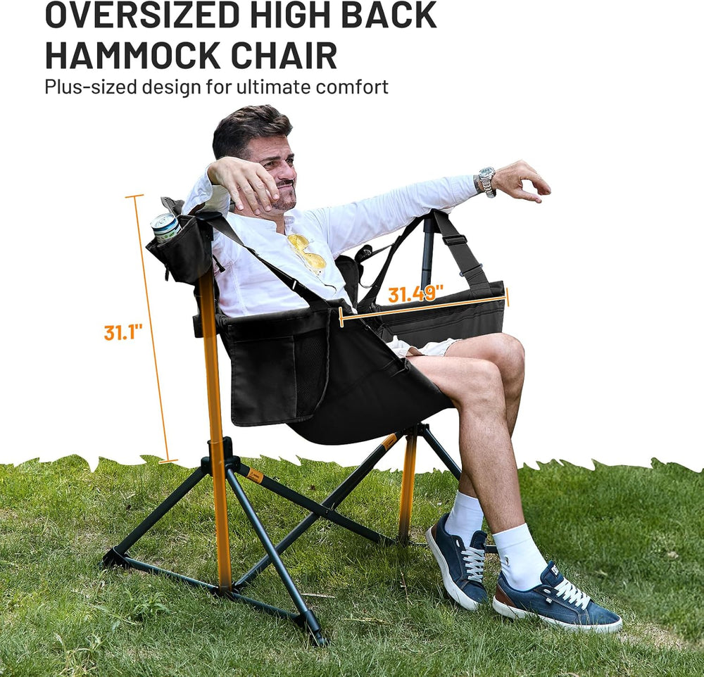 TIMBER RIDGE Hammock Camping Chair, Oversized Swinging Chair, 400lbs Load