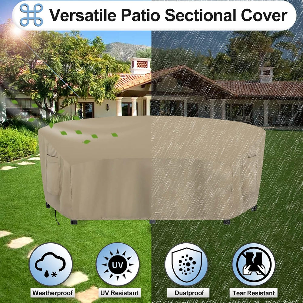 OutdoorLines Waterproof Curved Outdoor Sectional Cover