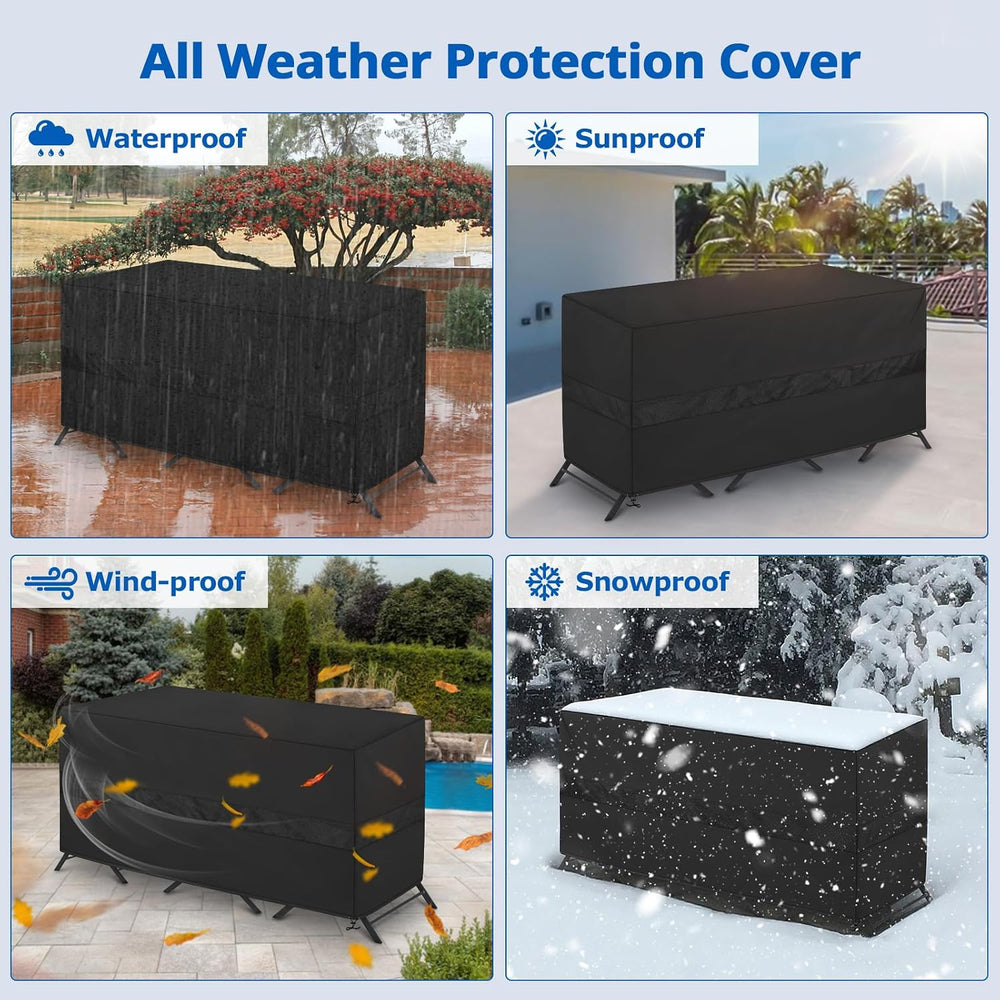 Bistro Set Cover Waterproof, Outdoor Patio 3 Pieces Furniture Set Table and C...