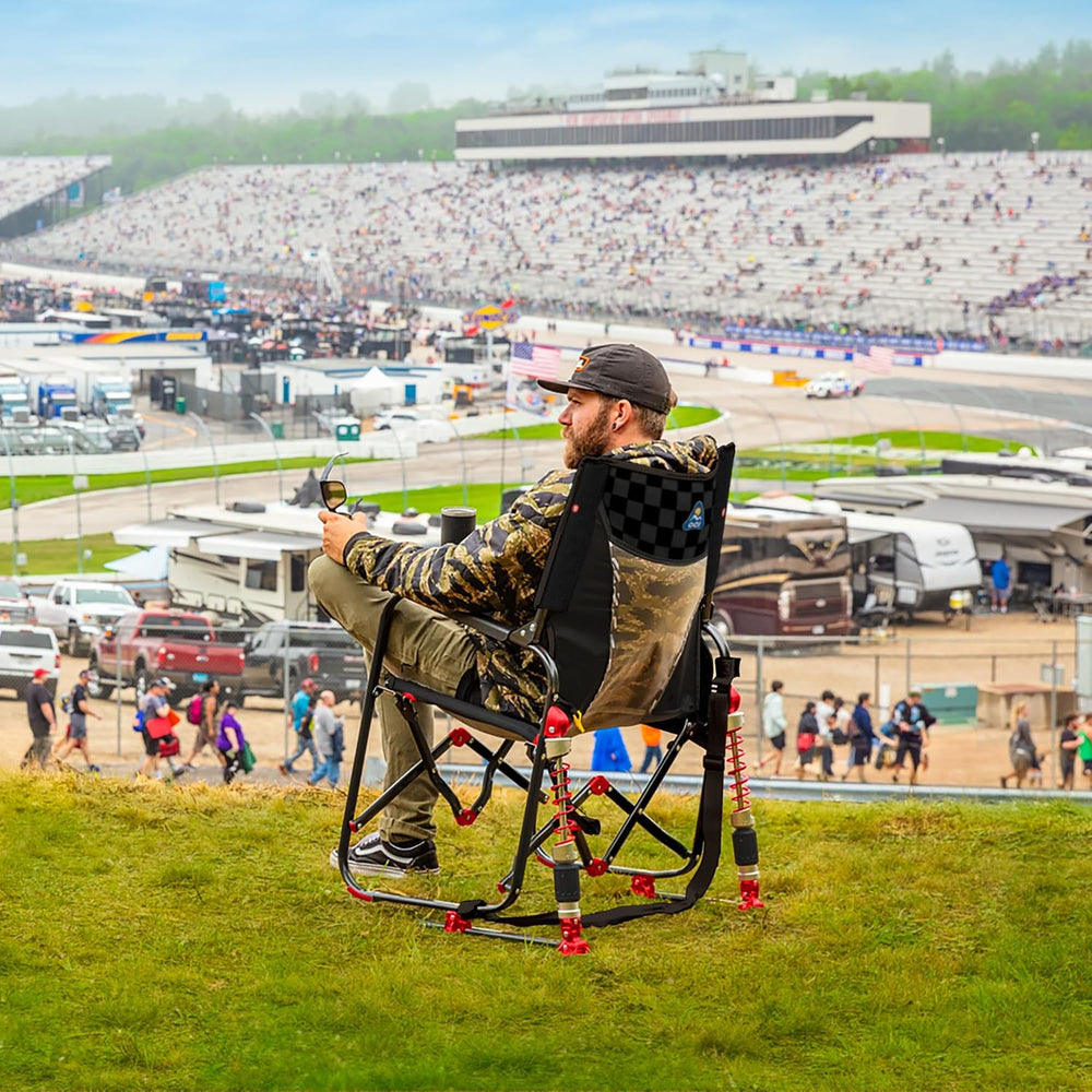GCI Outdoor NASCAR Adjustable Rocker Camping & Sideline Sports Chair | Po...