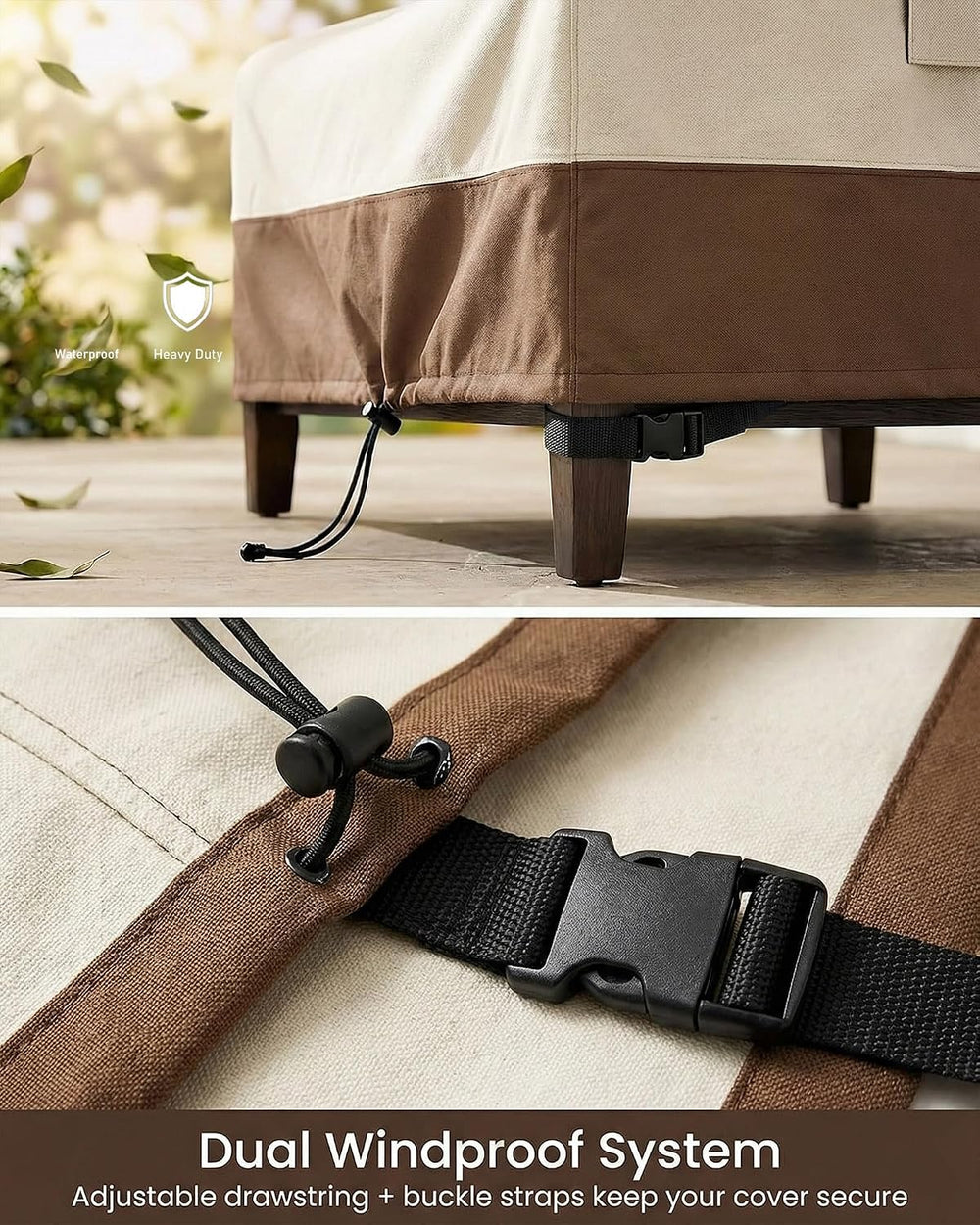 Outdoor Sofa Cover, Waterproof Patio Furniture Cover 76W x 32.7D x 33H inches...