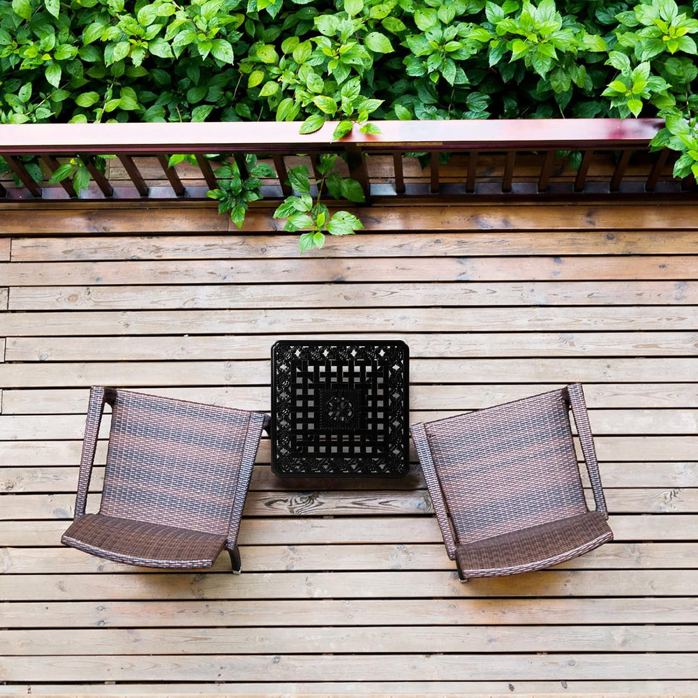 YKSY&YKSY Jardin DE Centennial Cast Aluminum Outdoor Side Table,Anti-Rust...