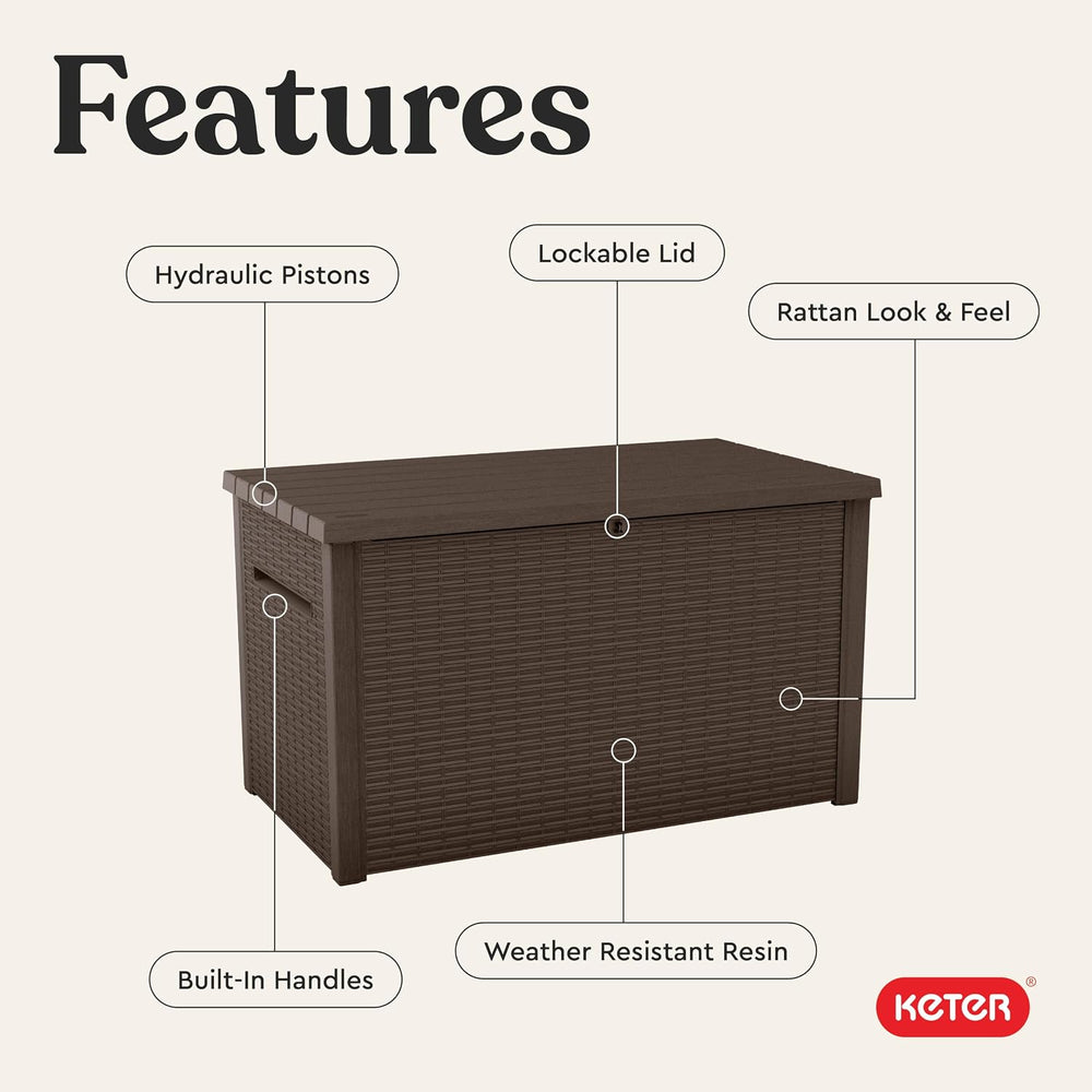 Keter Luma 230 Gallon Deck Box Storage