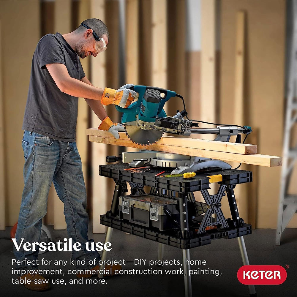 Keter Heavy-Duty Folding Workbench with 1,000 Pound Capacity