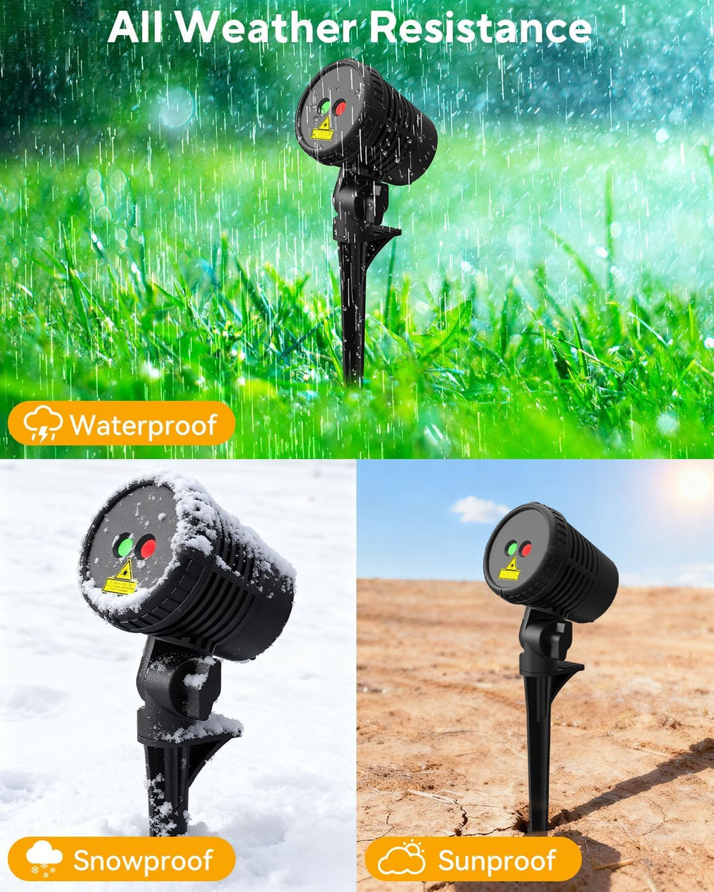 Neroupe Christmas Projector Lights Outdoor Waterproof with Remote Control, Ou...