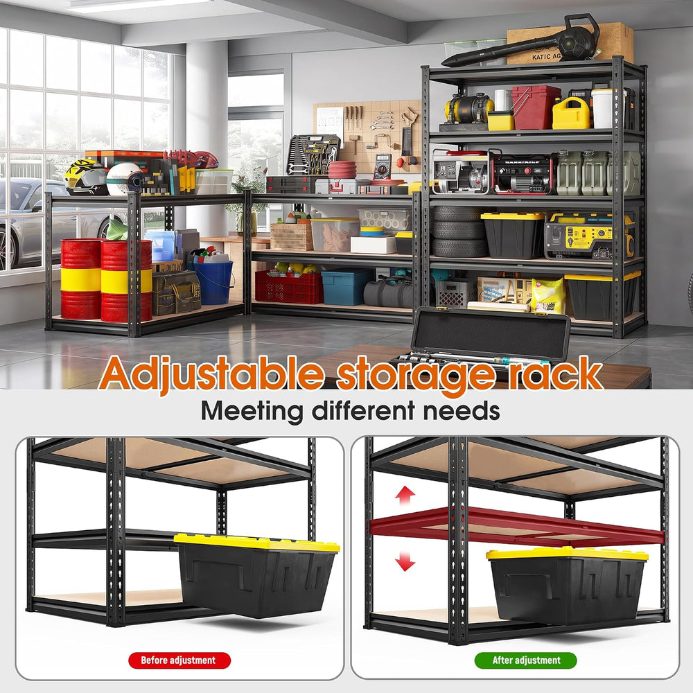 REIBII 40" W Storage Shelves Load 2500Lbs for Garage Pantry Closet Kitchen