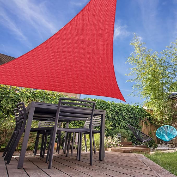 E&K Sunrise 20' x 20' x 20' Sun Shade Sail Triangle Canopy Sh...