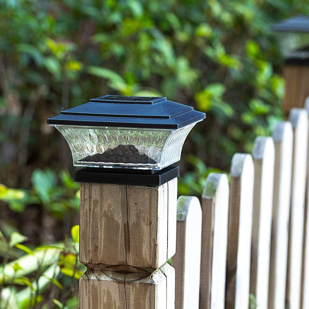 6PK Solar Post Cap Lights Outdoor Fence Cap Light for 4x4 Wooden Posts