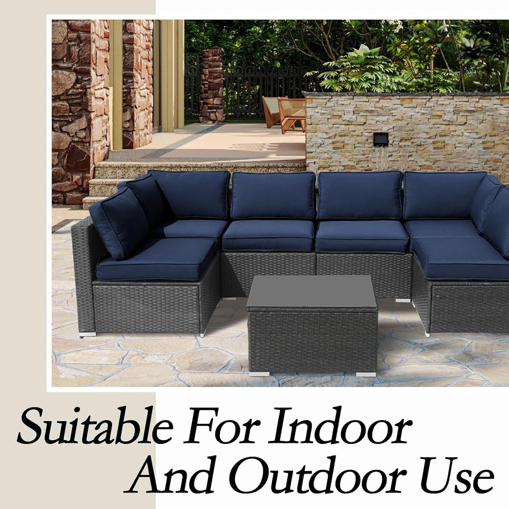 14Pieces Patio Cushion Covers Replacement Outdoor Couch Covers Splashproof UV...