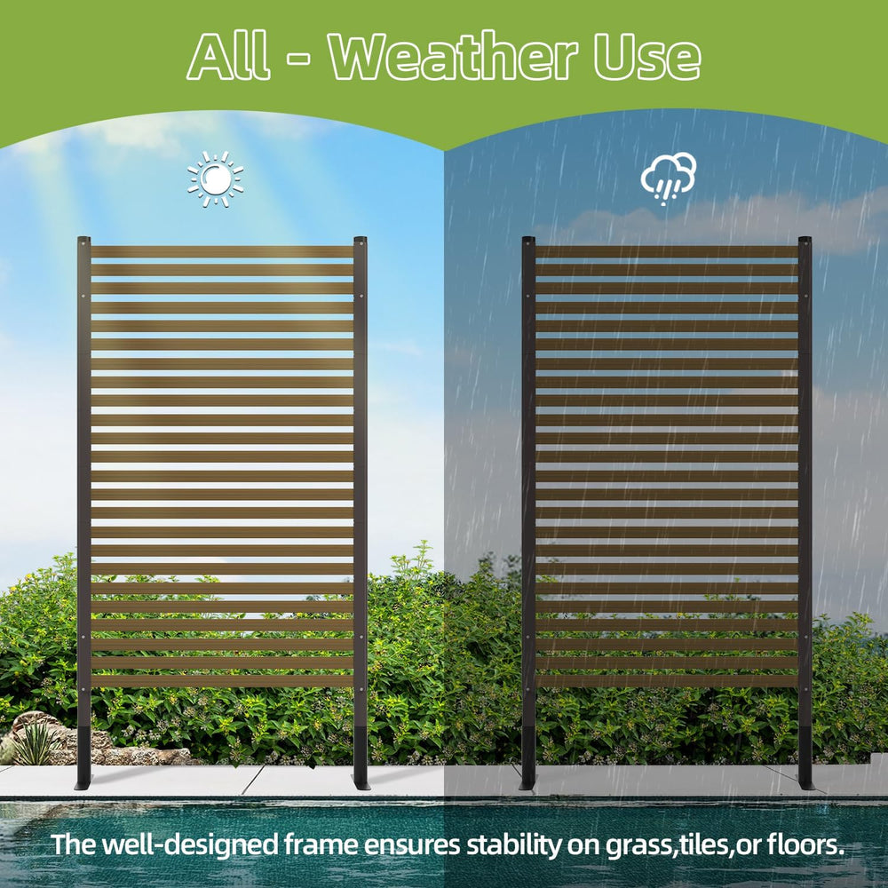 Privacy Screen with Base Feet for Outside,3ft W x 5ft H