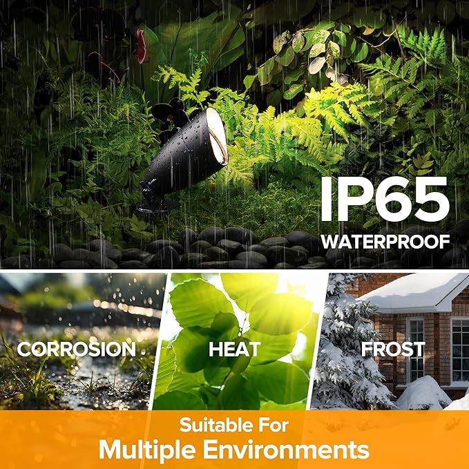 LUTEC 12V Low Voltage Landscape Lighting, Die-cast Aluminum Spot Lights with ...