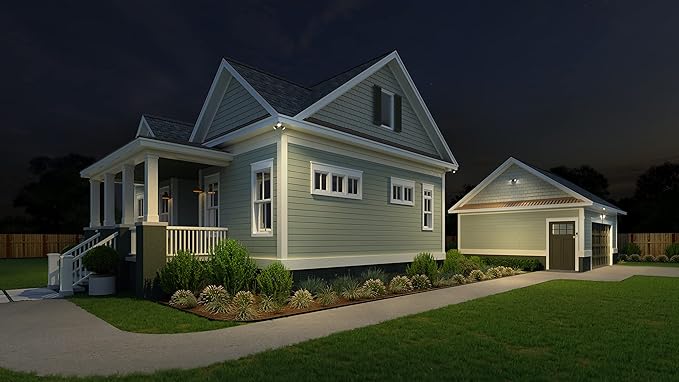 Lithonia Lighting HomeGuard 3-Light LED Outdoor Flood Lights, Outdoor LED Lig...
