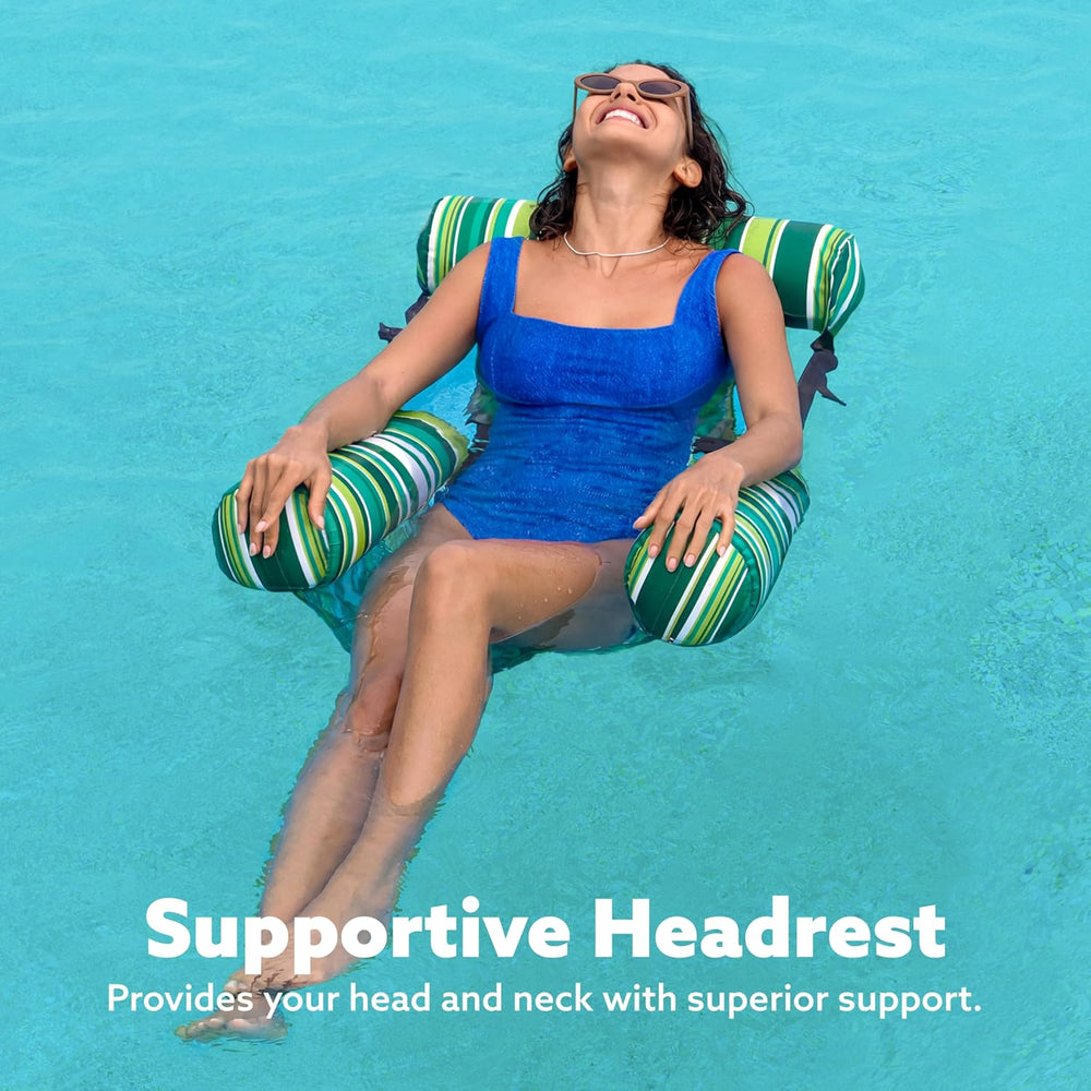 SLOOSH Inflatable Pool Floats Adult,2 Packs Floating Lounge Chairs,Blow up Po...