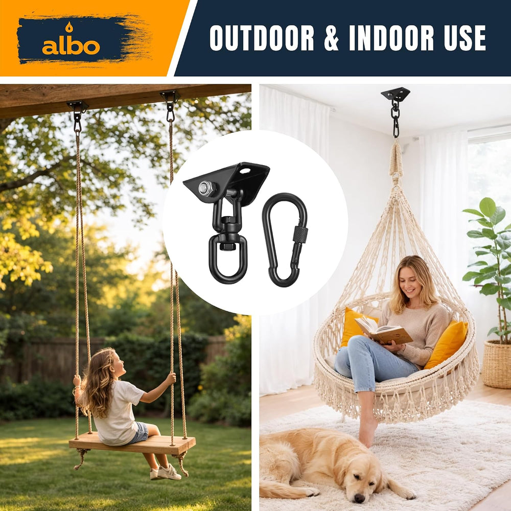 Albo Heavy Duty Swing Hangers 4 Pack, 2650 LBS