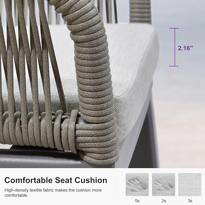 PURPLE LEAF Outdoor 24" Counter Height Bar Stools Chair Set of 2, All We...