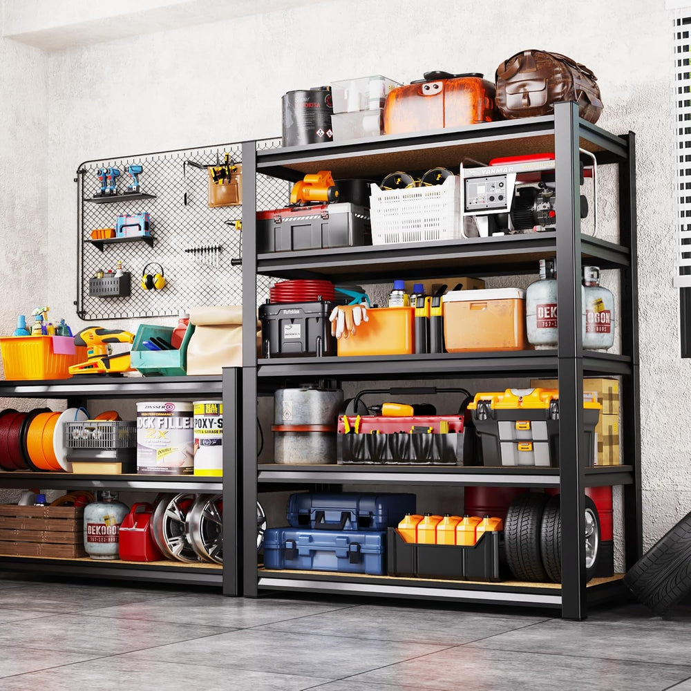 Set of 4 Garage Shelving Heavy Duty Storage Shelves, Metal Adjustable Shelvin...