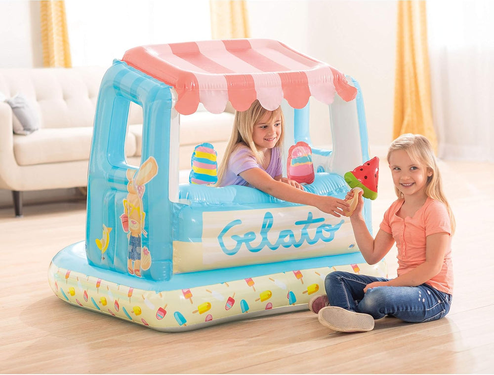 Intex Ice Cream Stand Inflatable Playhouse and Pool, for Ages 2-6, Multi, Mod...
