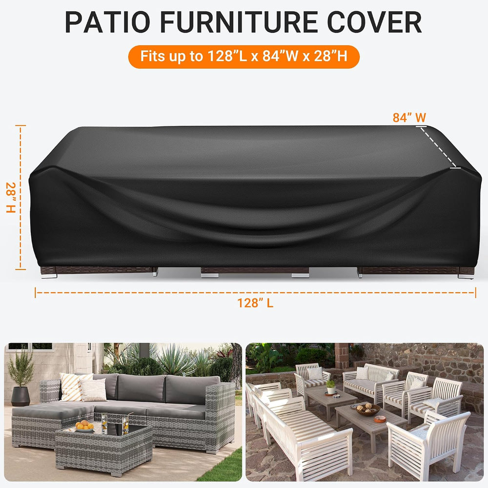 WLEAFJ Patio Furniture Covers Rectangle, Outdoor Table Covers Waterproof, Hea...