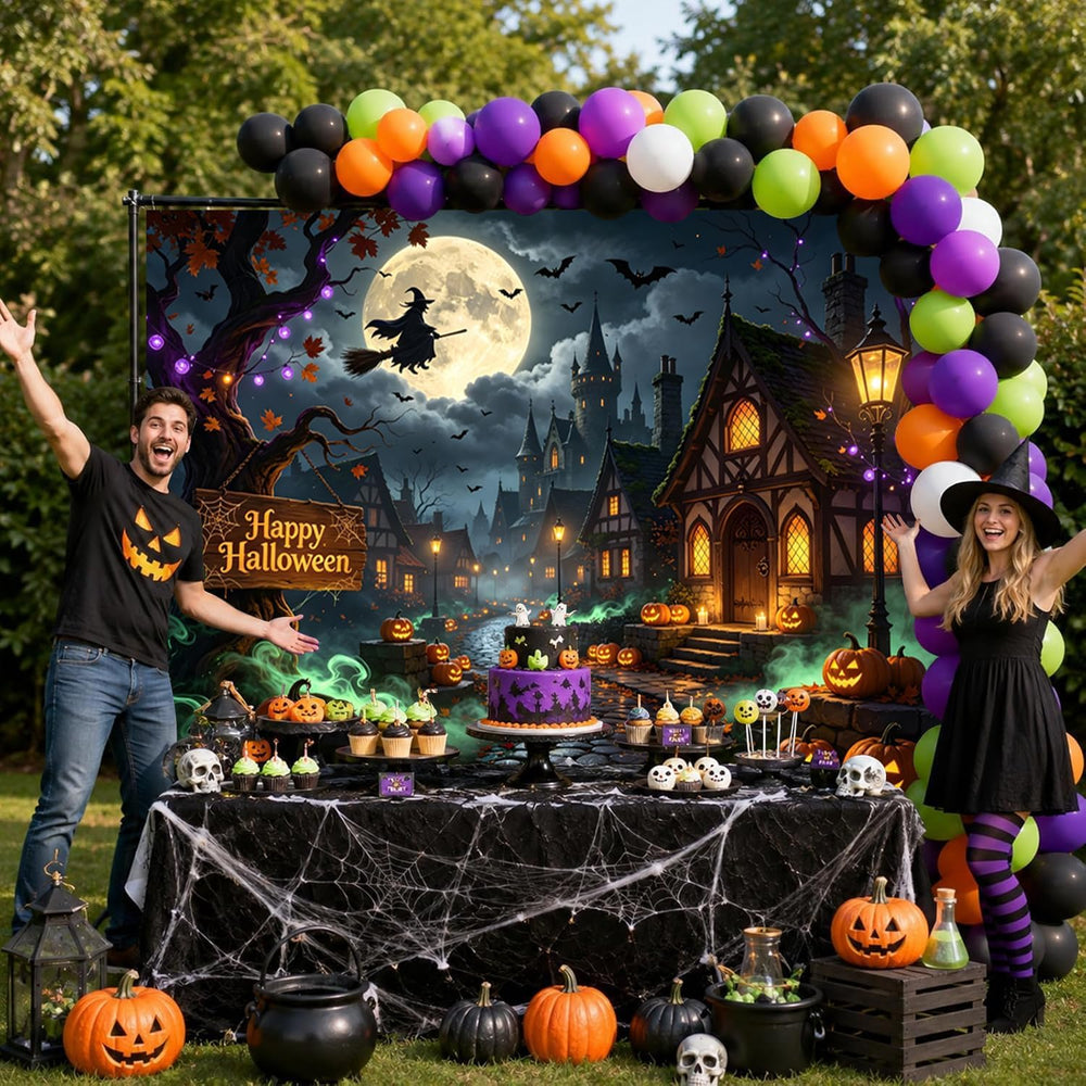 12x10ft Halloween Backdrop Haunted House Halloween Backdrop for Photography