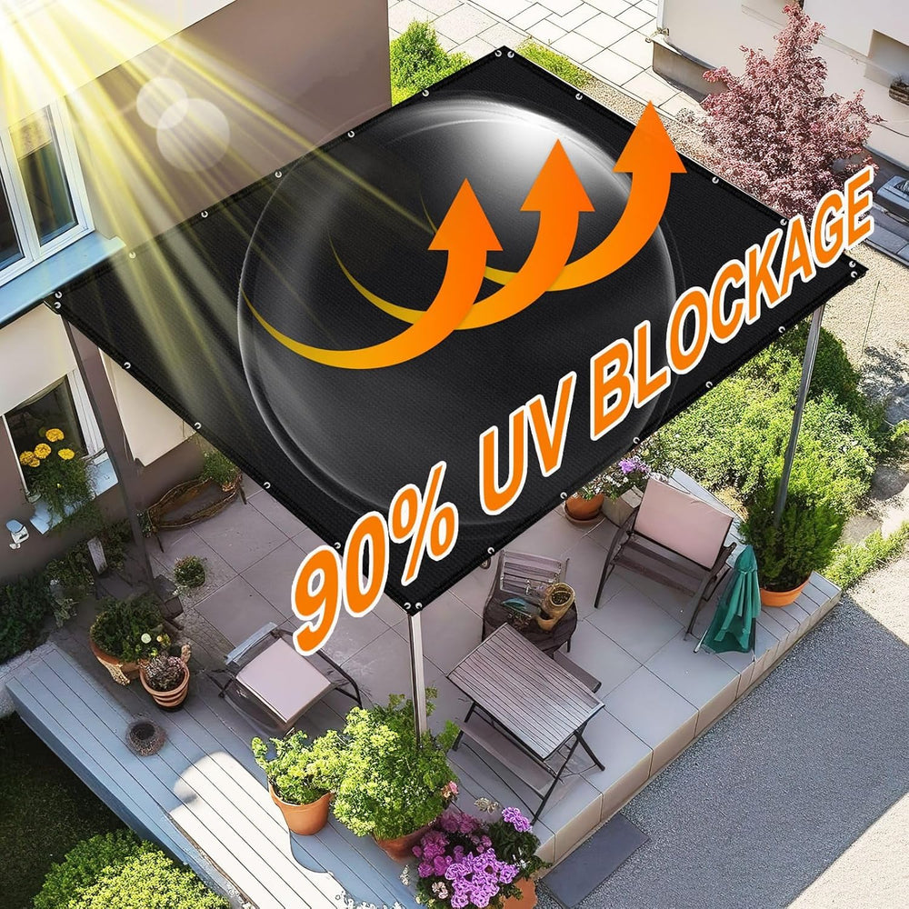 Artpuch 90% Sun Shade Cloth, 6 x 6 FT Pergola Shade Cover Canopy with Grommet...