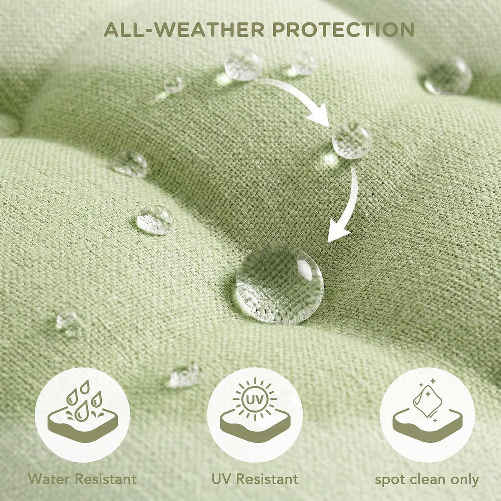 Codi Rocking Chair Cushions Outdoor, Water-Resistant, Sage, 1 Pack