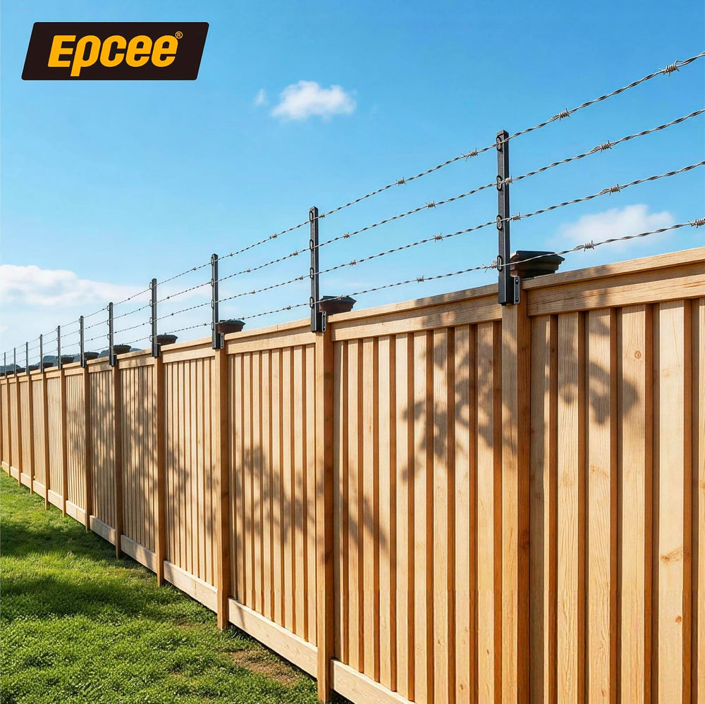 Fence Post Extender, 23.5" Fence Barbed Wire Extend Arm，for Outdoor Fenc...
