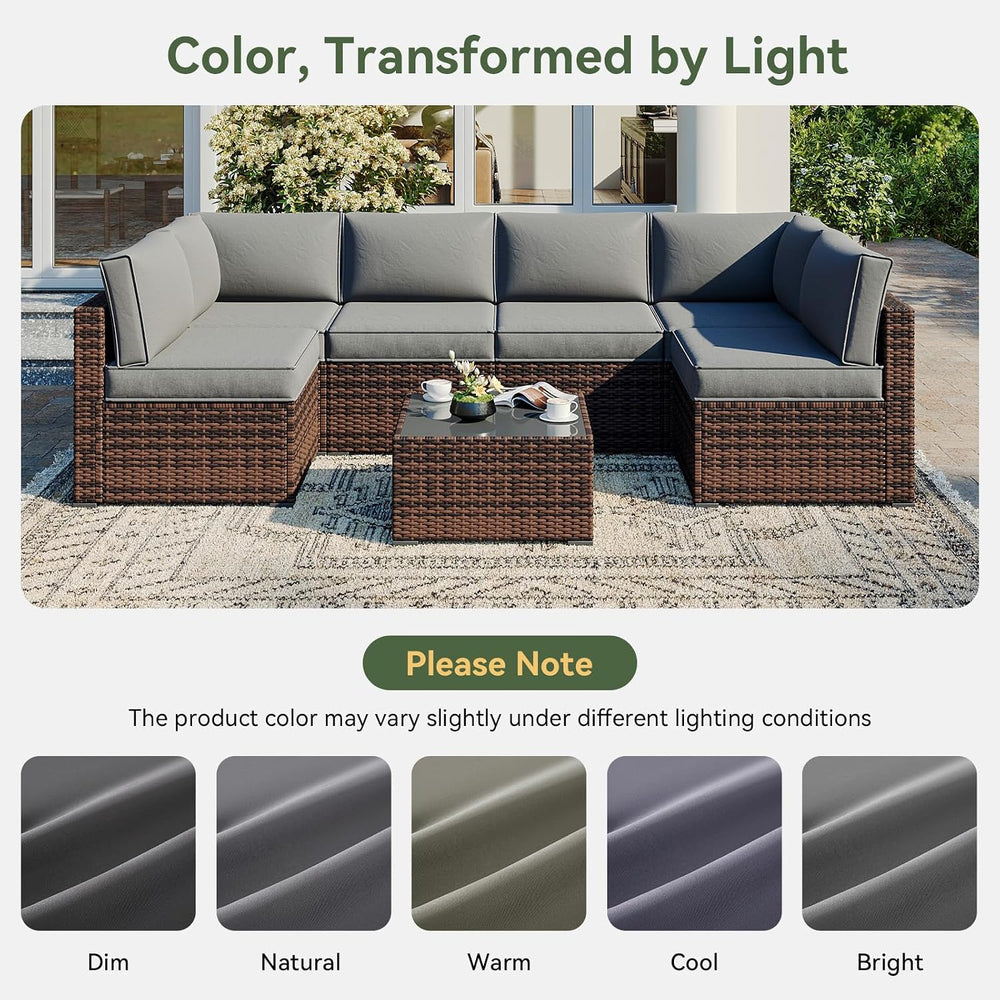 Aoxun Outdoor Replacement Cushions for Patio Furniture, Waterproof Sofa Cushi...