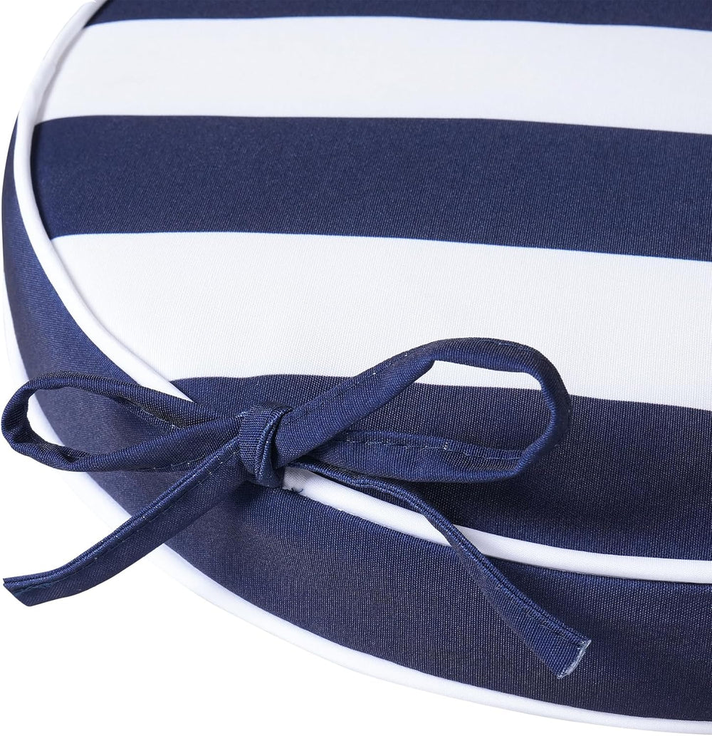 Outdoor Bistro Chair Cushions Set of 2, Waterproof 15 inch Round Seat Cushion...