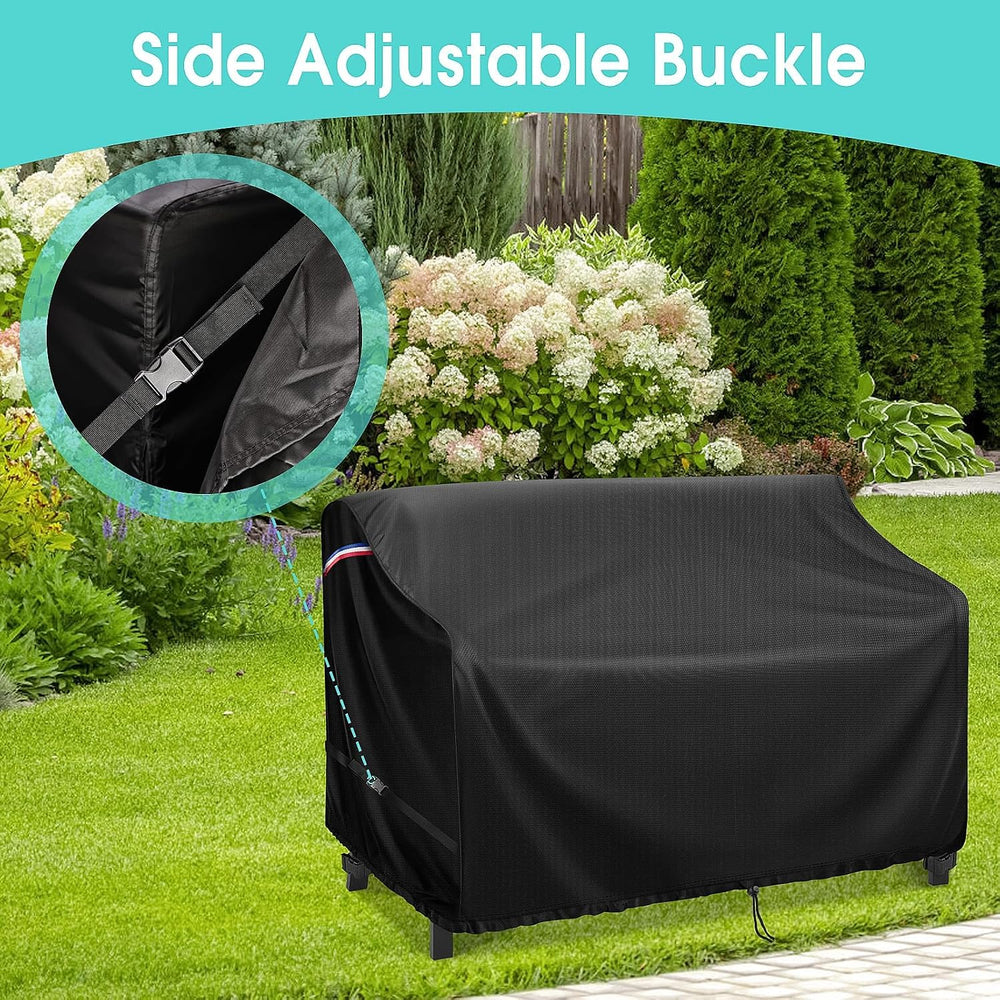 48" Outdoor Garden Bench Cover, Waterproof 2-Seater Loveseat Cover