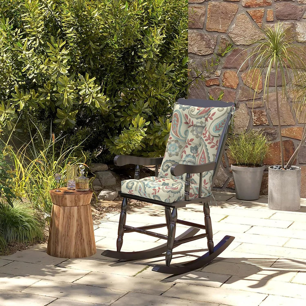DYTXIII Set of 2 Rocking Chair Cushions for Outdoor/Indoor Use,Water Resistan...