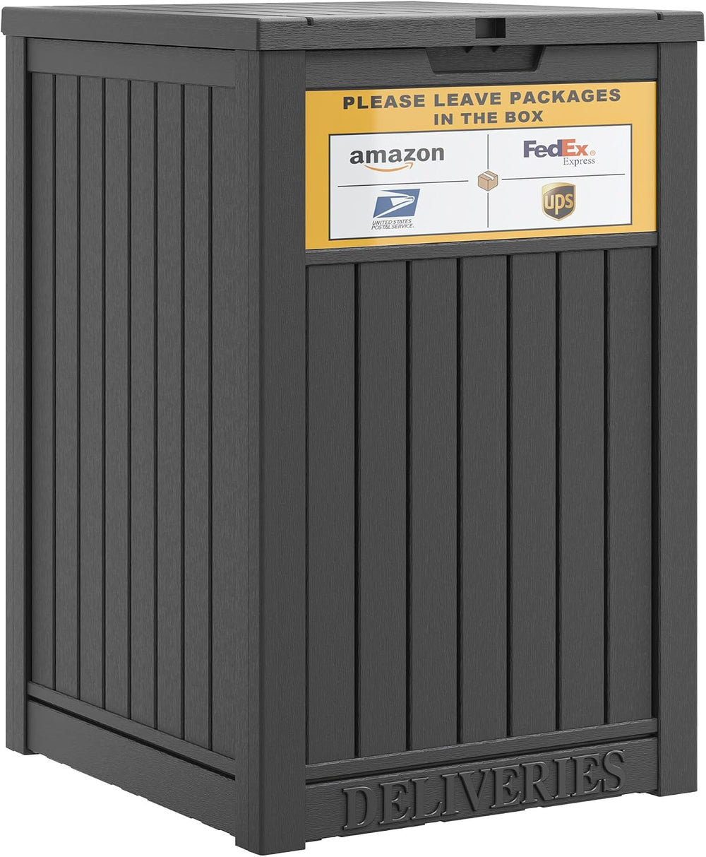 Package Delivery Box for Outside, Classic Black